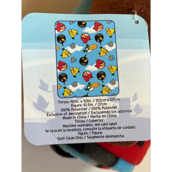 Angry Birds Red Bird On Slingshot Plush Stuffed Animal 10.5” & Attached Throw - Picture 6 of 9